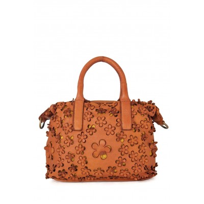 250■  Handtasche für Damen aus Leder im Schwarz & Braun